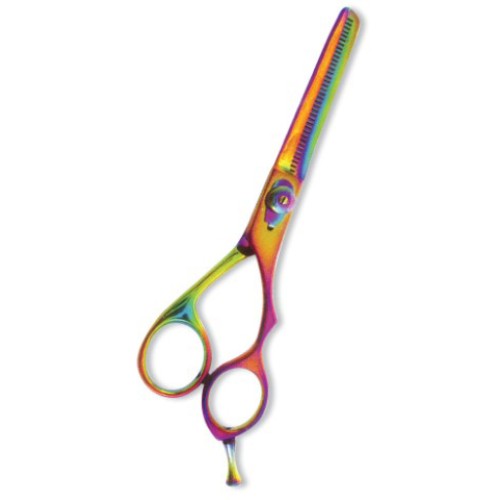 Professional Thinning Scissor. One Blade Teeth and One Blade Razor. Multicolor coating.